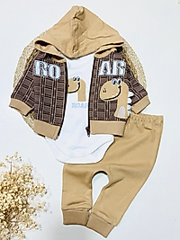 Erkek bebek dinozor tema 3’lü takım