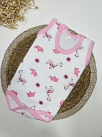 Fil temalı pembe çıtçıtlı badi