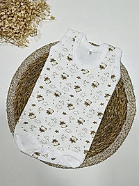 Ayıcık temalı unisex çıtçıtlı badi