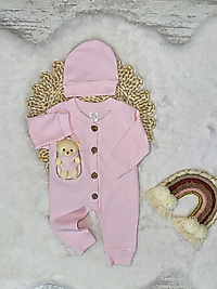 Pembe renkli ayıcıklı kız ikili takım