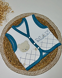 Yakışıklı mavi renk erkek bebek yelek