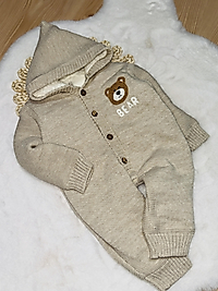 Uniseks çift katlı kışlık bebek tulum