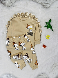 Snoopy baskılı erkek bebek 2’li takım