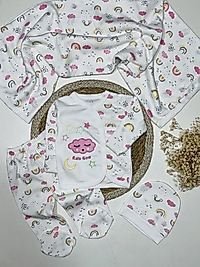 Battaniyeli, Bulut temalı kız bebek  hastane çıkış seti