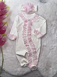 Kız bebek güpürlü tulum