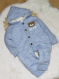 Üniseks welsoflu kışlık bebek tulum