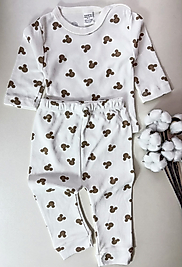 Erkek bebek mickey temalı ikili takım