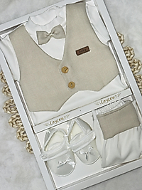 Erkek bebek taş rengi  Mevlit takımı