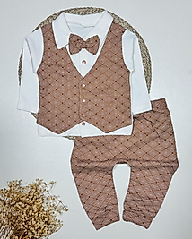 Papyonlu erkek bebek 2’li takım