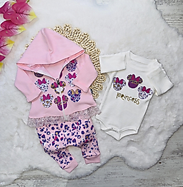 Kız bebek minnie 3 lü takım