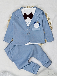 Erkek bebek ceketli 3 ‘lü takım