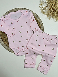 Lale temalı kız bebek takım