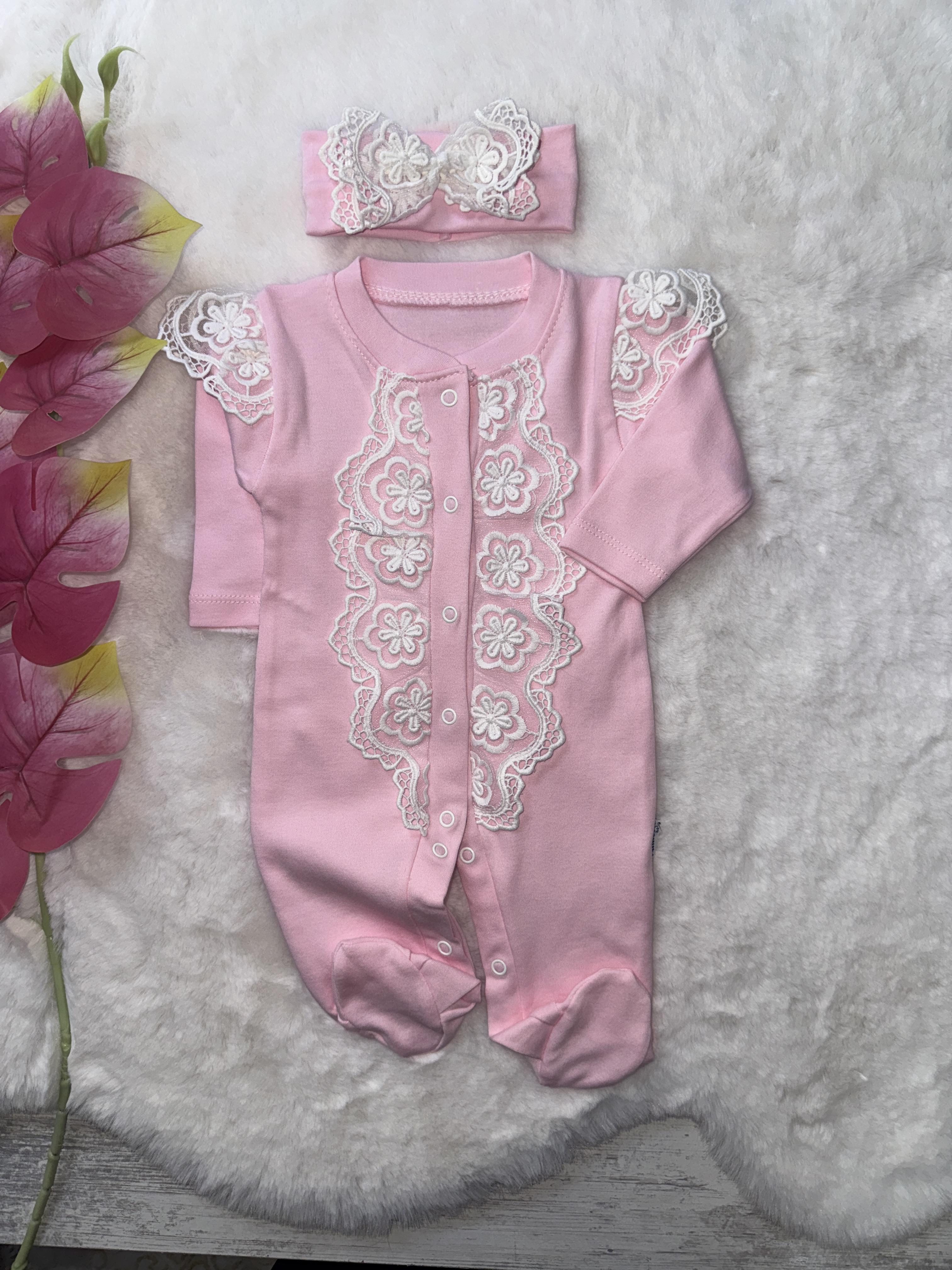 Kız bebek  güpürlü tulum