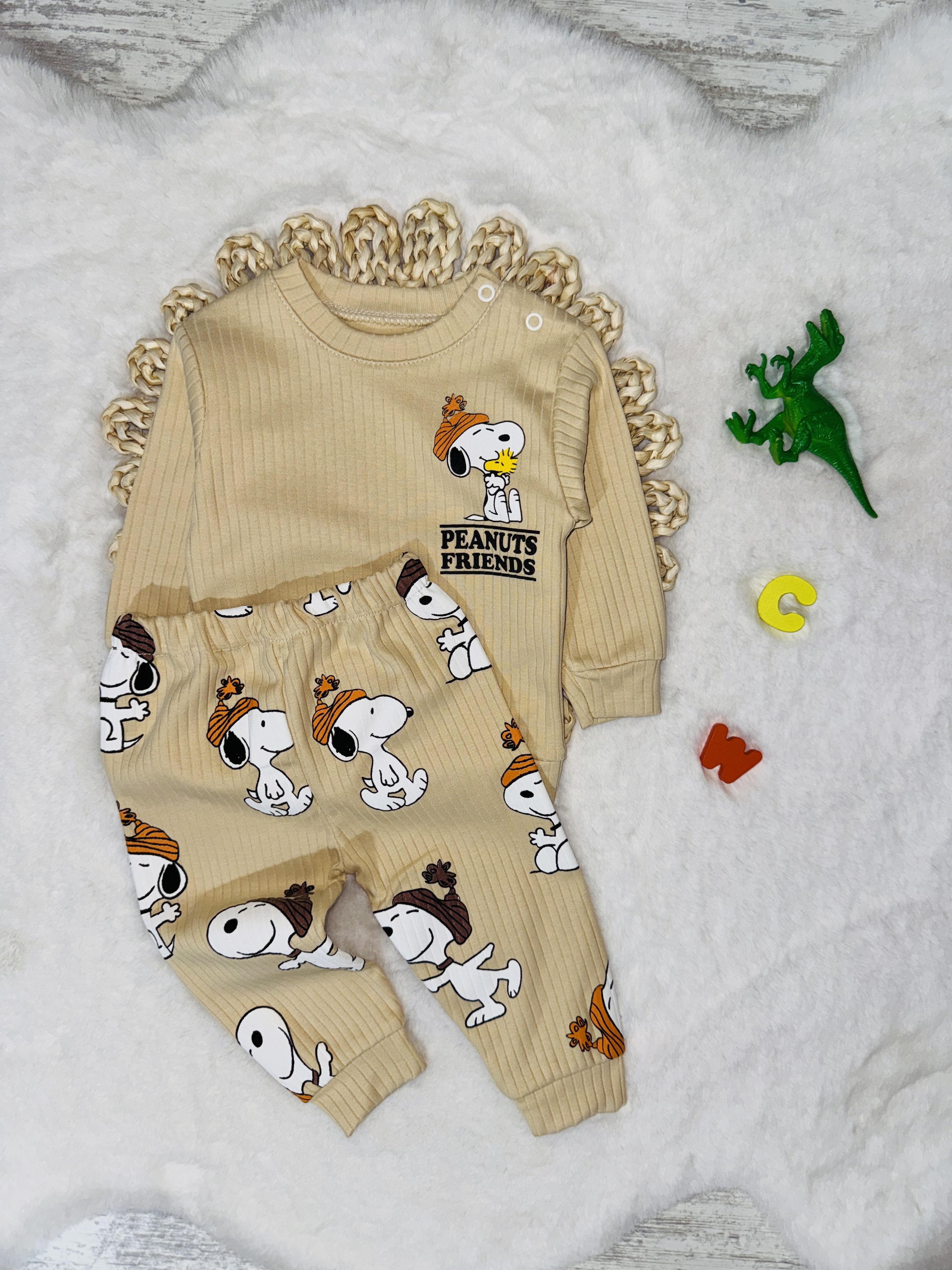 Snoopy baskılı erkek bebek 2’li takım