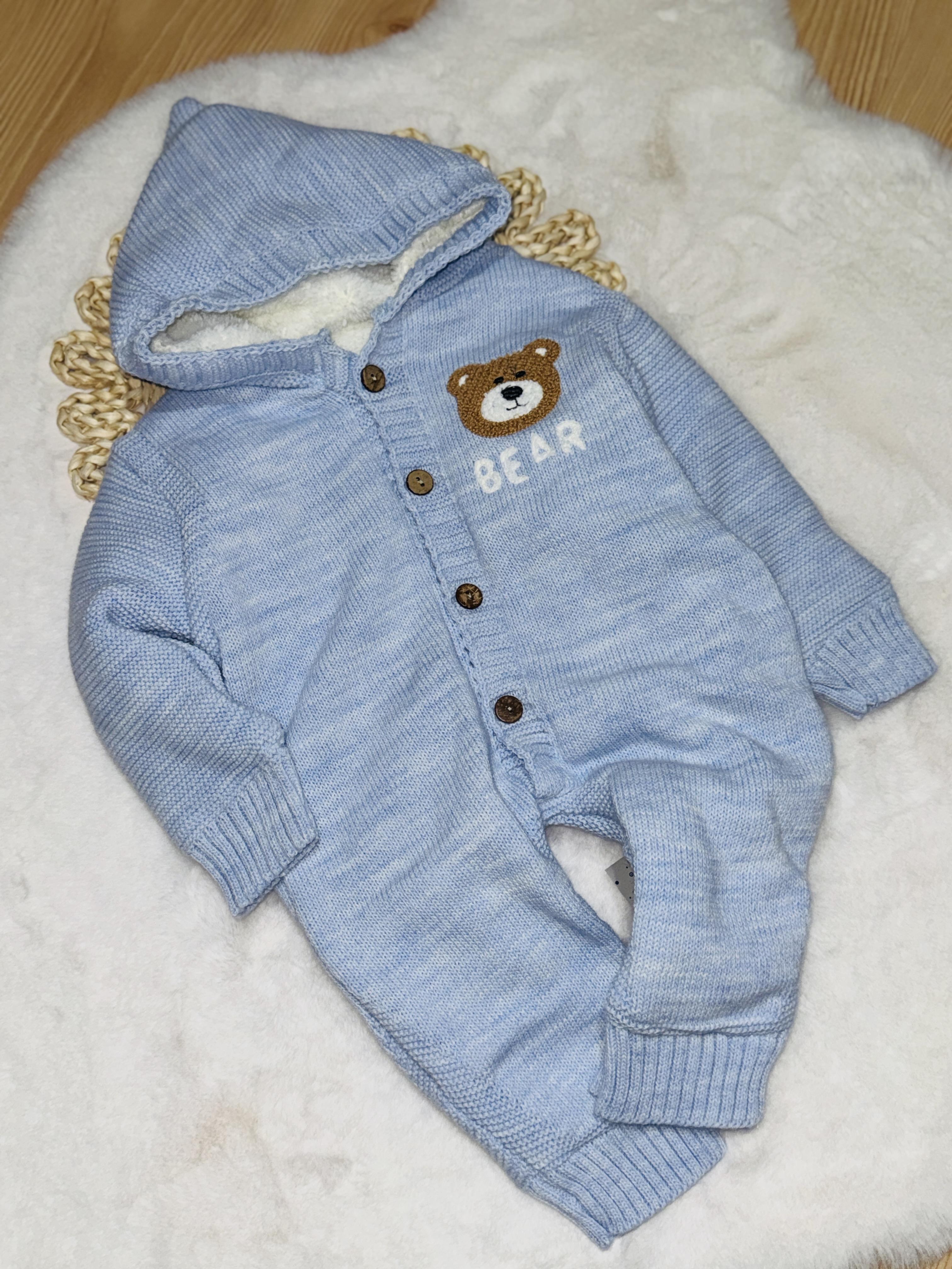 Üniseks welsoflu kışlık bebek tulum