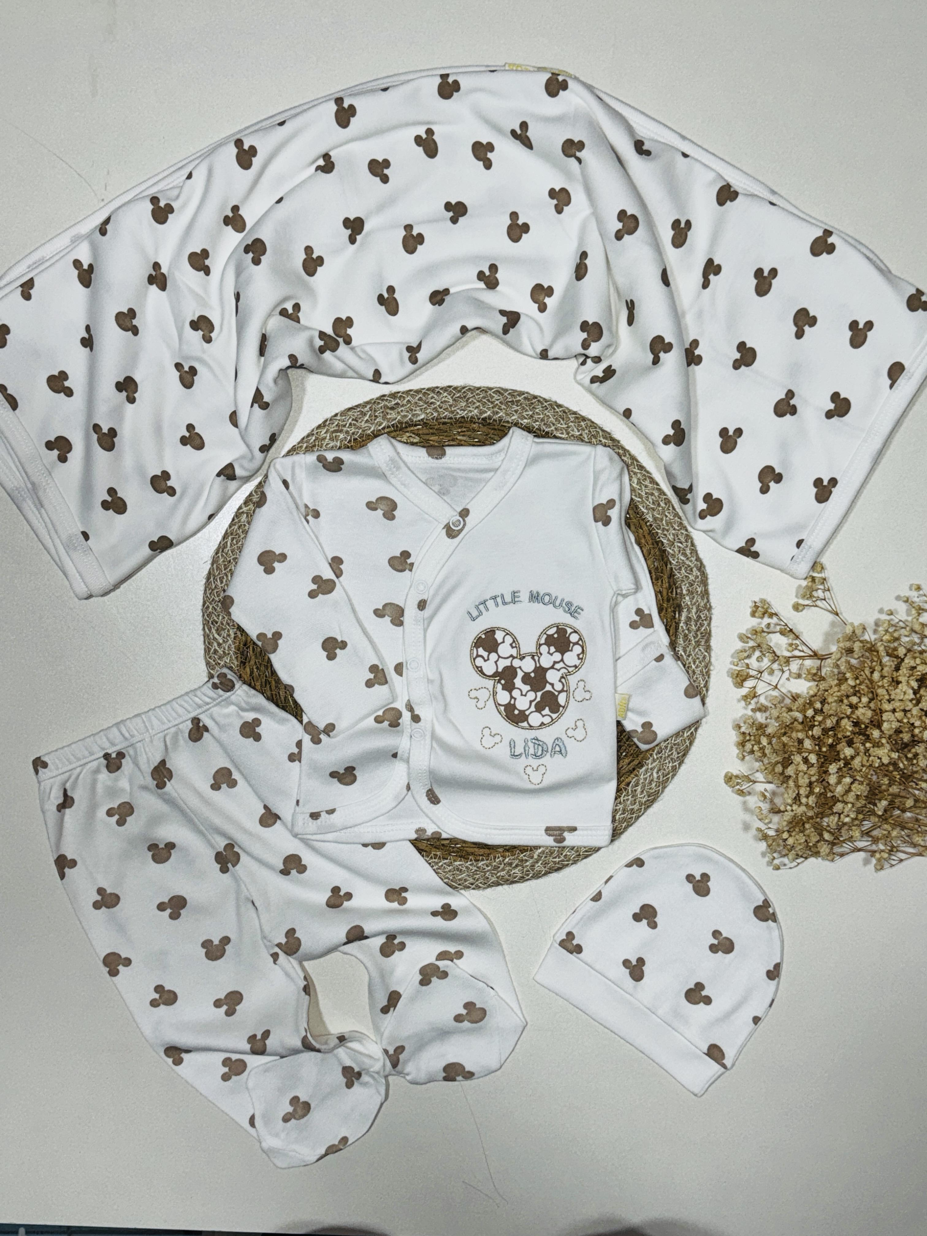 Battaniyeli, Mickey temalı hastane çıkış seti