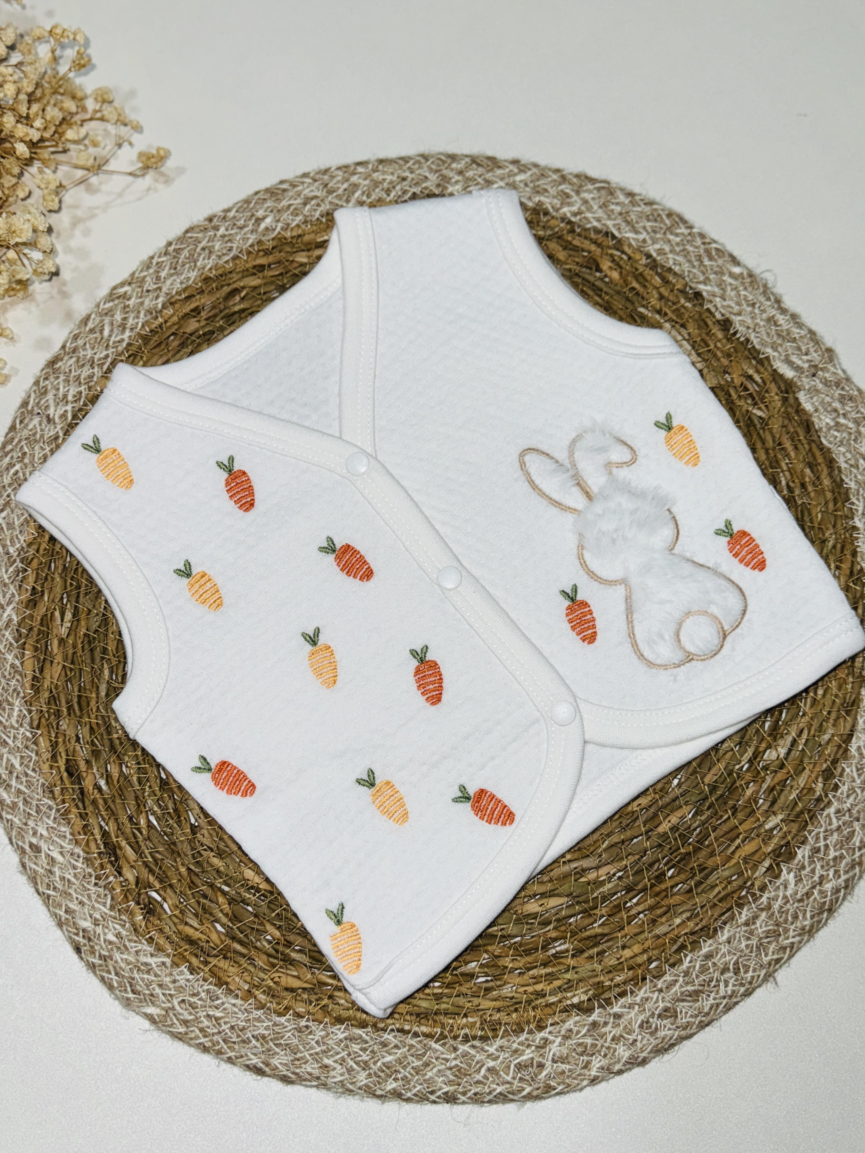 Havuç temalı bebek yelek