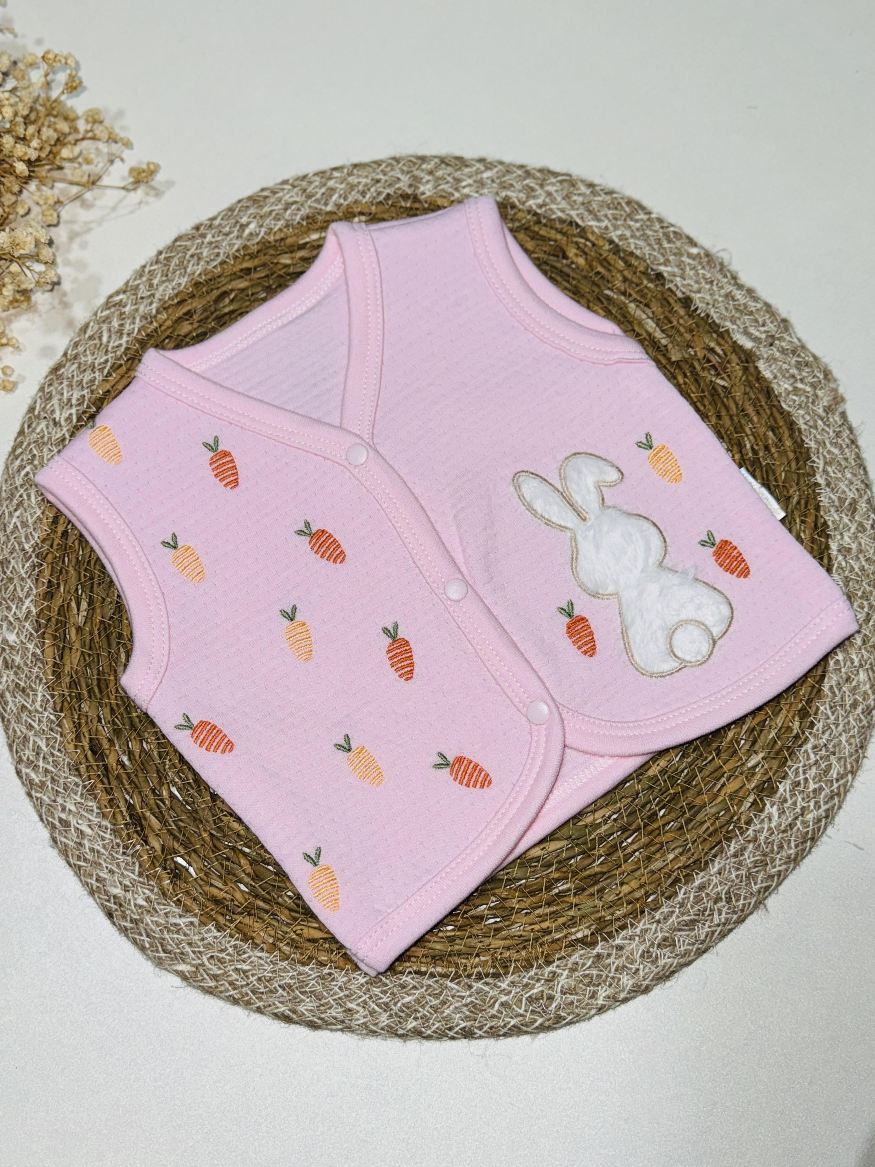 Havuç temalı kız bebek yelek