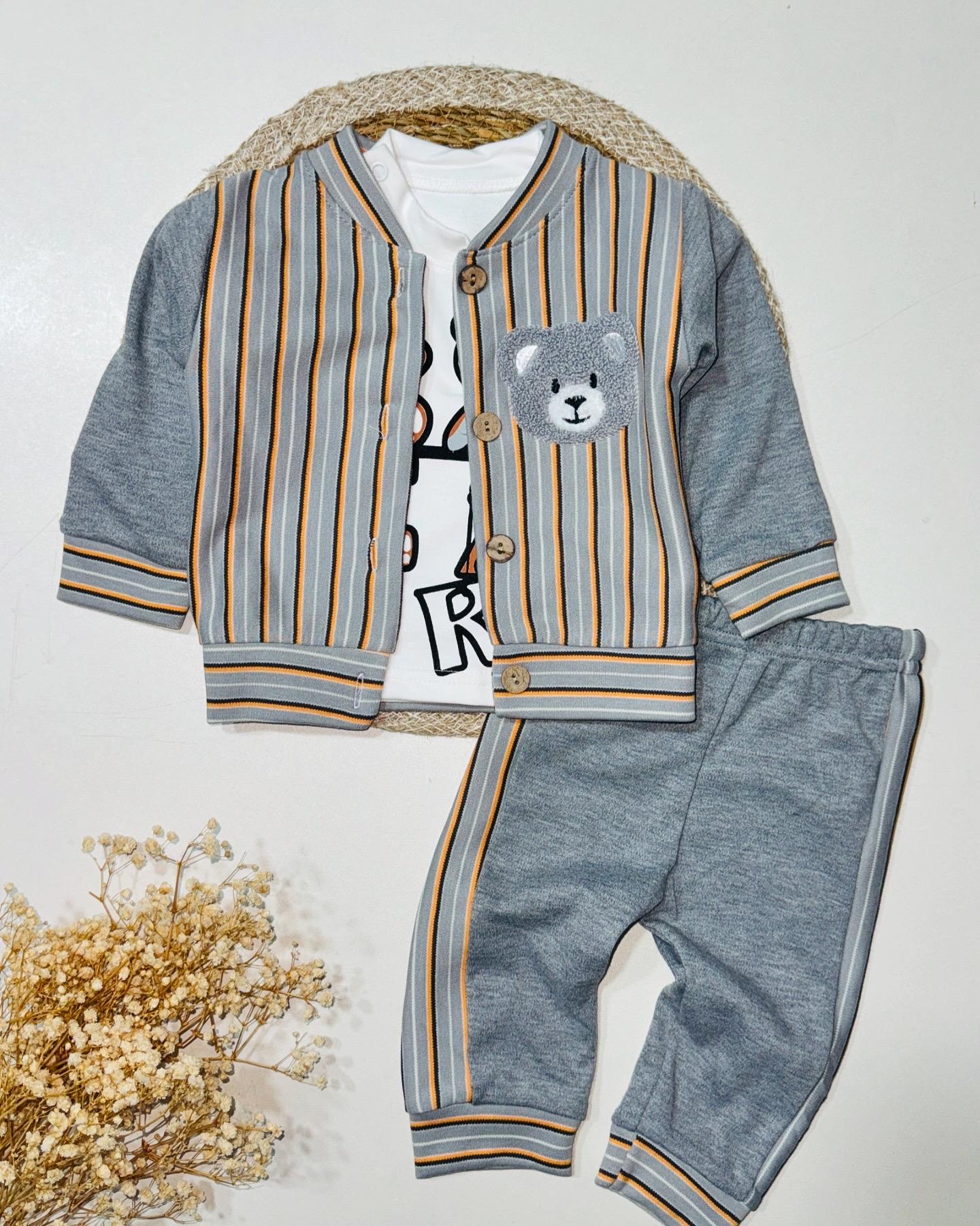 Çizgili bear 3’lü takım